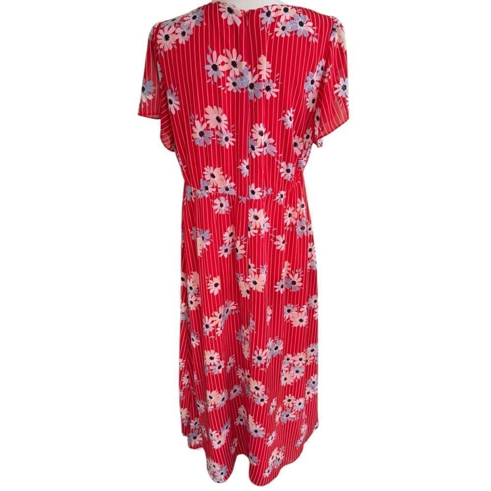 Madewell Scalloped Flutter-Sleeve Midi Dress In D… - image 5